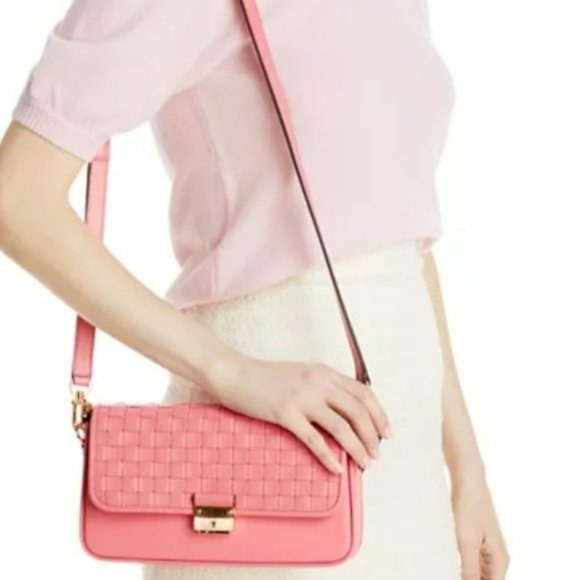 MICHAEL Michael Kors Bradshaw Small Leather Convertible Shoulder Bag -Berry - Picture 2 of 7